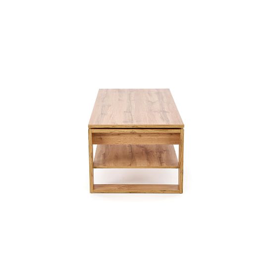 Table basse BETTY avec plateau relevable en chêne artisan