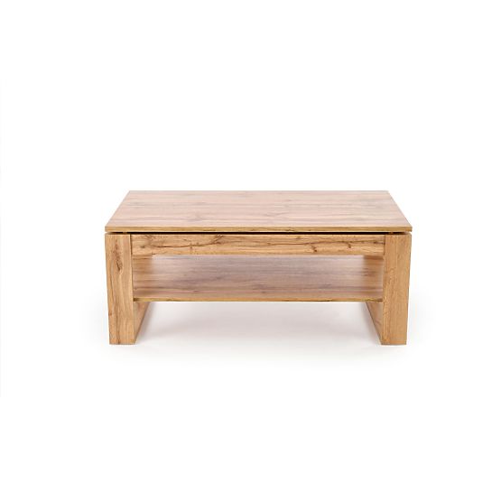 Table basse BETTY avec plateau relevable en chêne artisan