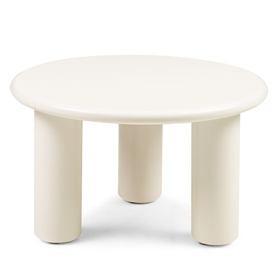 Table basse Blair 60 cm, crème, mat