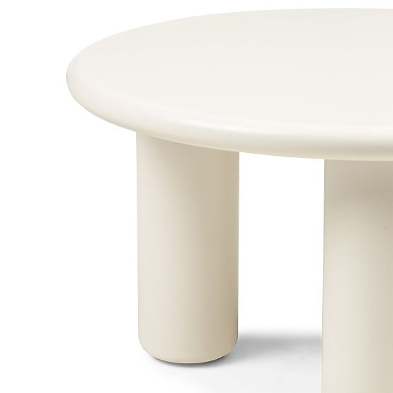 Table basse Blair 60 cm, crème, mat