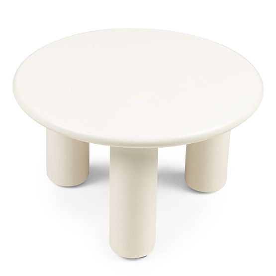Table basse Blair 60 cm, crème, mat