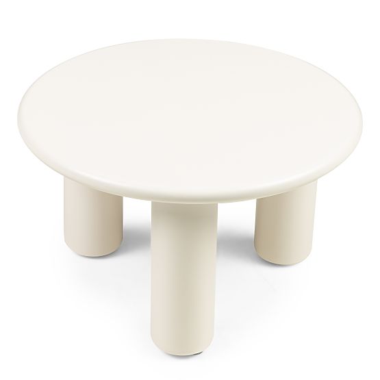 Table basse Blair 60 cm, crème, mat