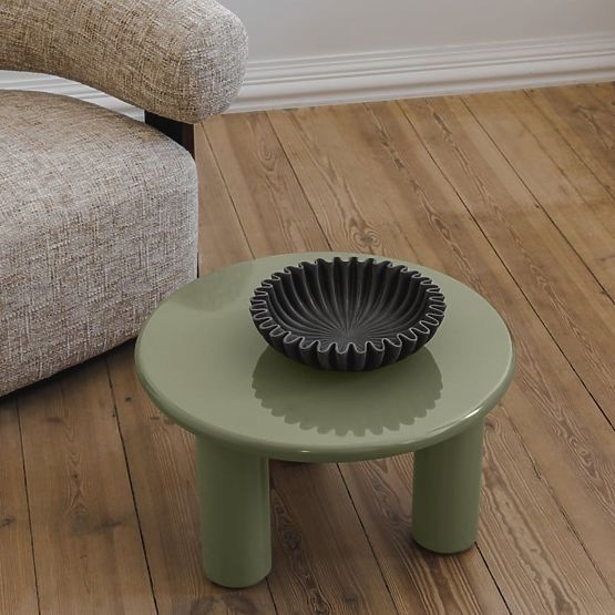 Table basse Blair 60 cm, olive, brillant