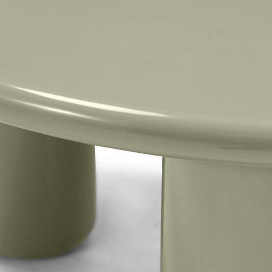 Table basse Blair 80 cm, olive, brillant