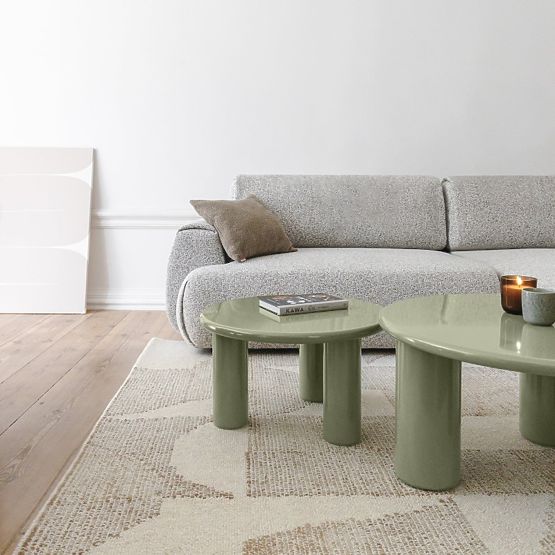 Table basse Blair 80 cm, olive, brillant