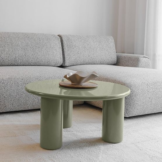 Table basse Blair 80 cm, olive, brillant