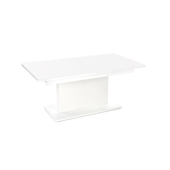 Table basse BUSETTI plateau : blanc mat, pieds : blanc mat (2p=1pc)