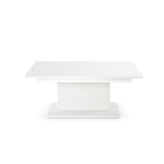 Table basse BUSETTI plateau : blanc mat, pieds : blanc mat (2p=1pc)