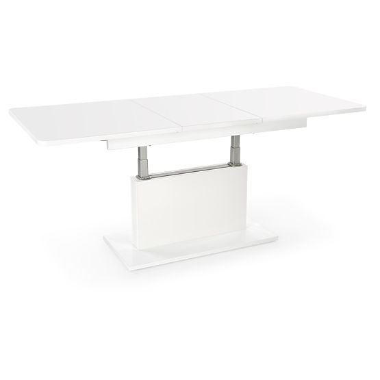 Table basse BUSETTI plateau : blanc mat, pieds : blanc mat (2p=1pc)