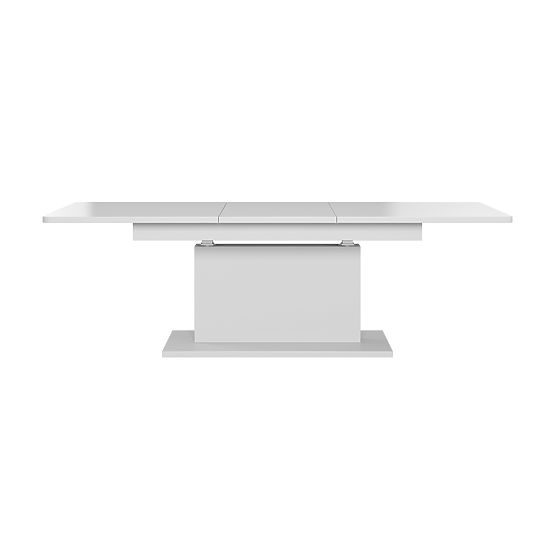 Table basse BUSETTI plateau : blanc mat, pieds : blanc mat (2p=1pc)