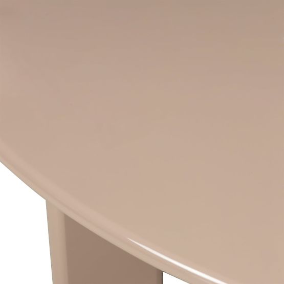 Table basse Cameron 130 cm, nude, brillant
