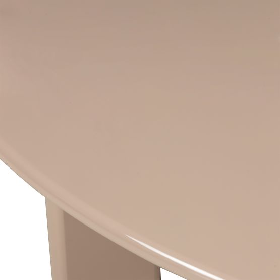 Table basse Cameron 130 cm, nude, brillant