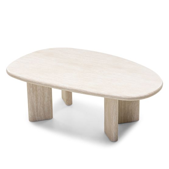 Table basse Cameron 130 cm, travertin