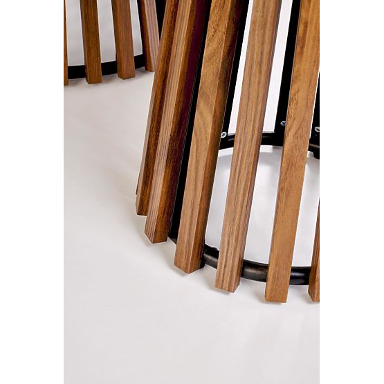 Table basse CARINA_S marbre beige / noyer (2p=1ks)