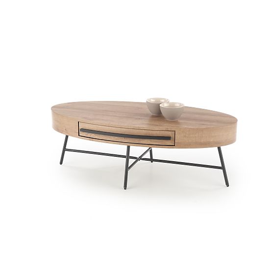 Table basse Carolina - noir / chêne doré