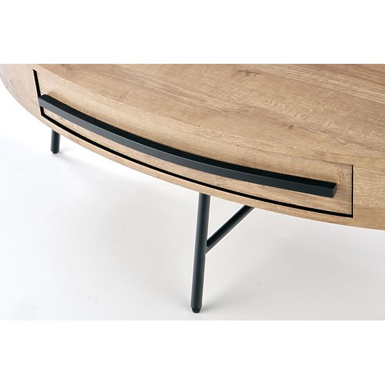 Table basse Carolina - noir / chêne doré