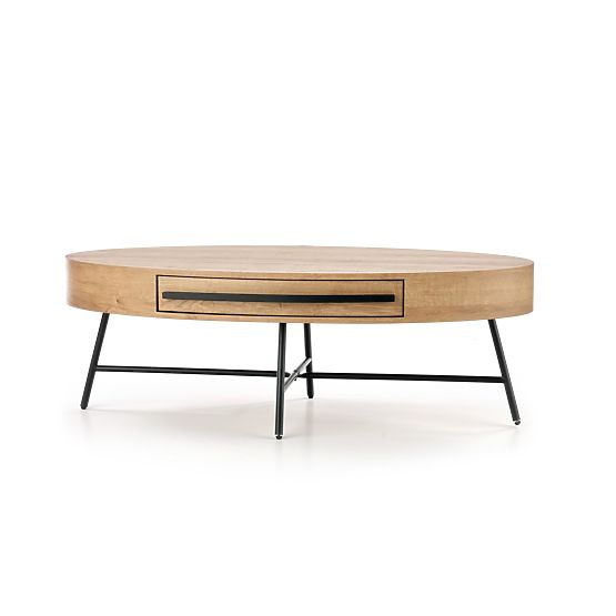 Table basse Carolina - noir / chêne doré