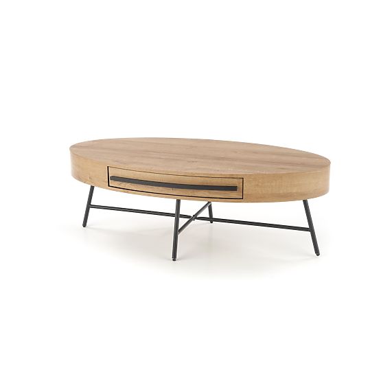Table basse Carolina - noir / chêne doré