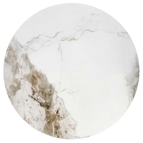 Table basse CECILIA marbre blanc / gris / doré (2p=1ks)