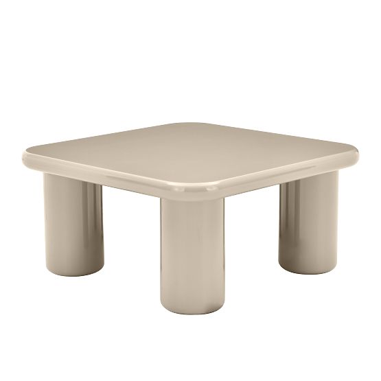 Table basse Cherry 70 cm, beige foncé, brillant