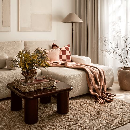 Table basse Cherry 70 cm, bordeaux/cerise, brillant