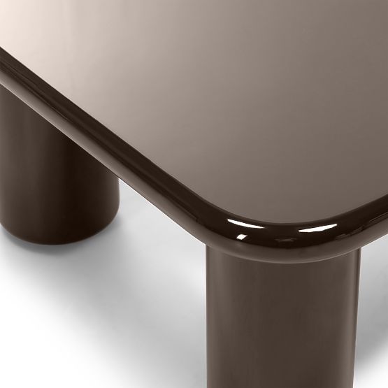 Table basse Cherry 70 cm, chocolat, brillant