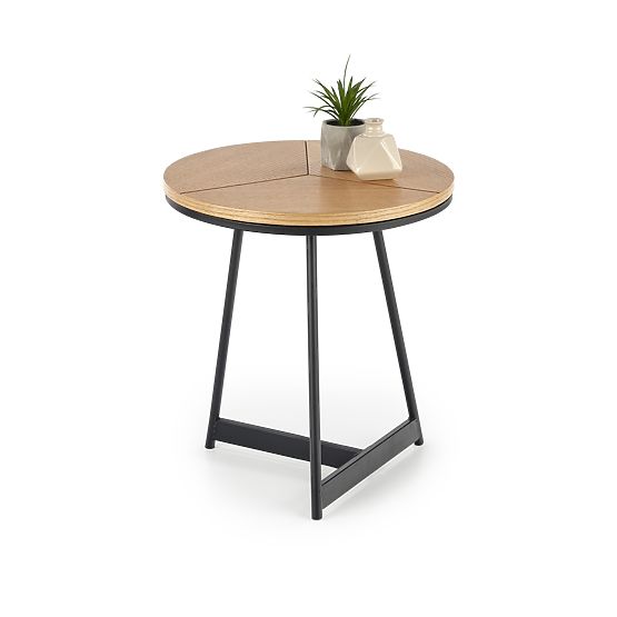 Table basse de conférence KARIDA-S chêne naturel/noir (1p=1pc)