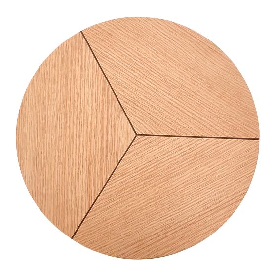 Table basse de conférence KARIDA-S chêne naturel/noir (1p=1pc)