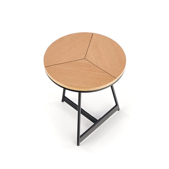 Table basse de conférence KARIDA-S chêne naturel/noir (1p=1pc)