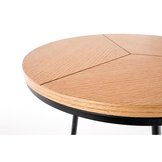 Table basse de conférence KARIDA-S chêne naturel/noir (1p=1pc)