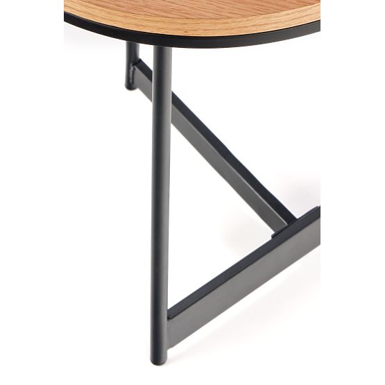 Table basse de conférence KARIDA-S chêne naturel/noir (1p=1pc)