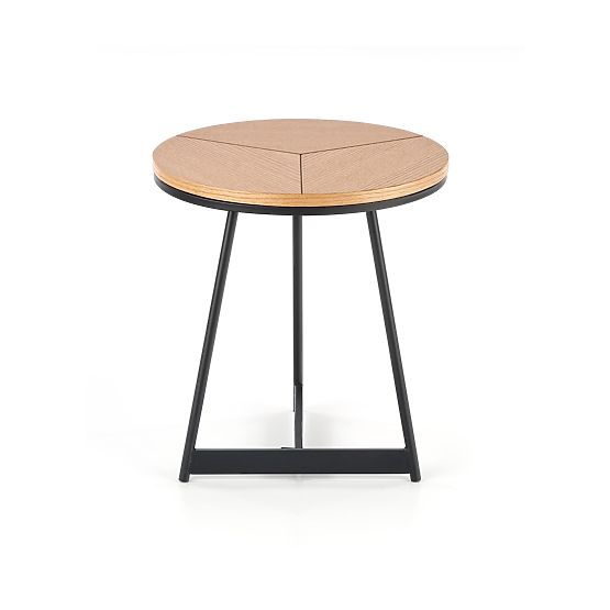 Table basse de conférence KARIDA-S chêne naturel/noir (1p=1pc)