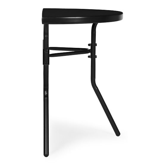 Table basse demi-circulaire en verre pour balcon, terrasse, patio noir MultiGarden