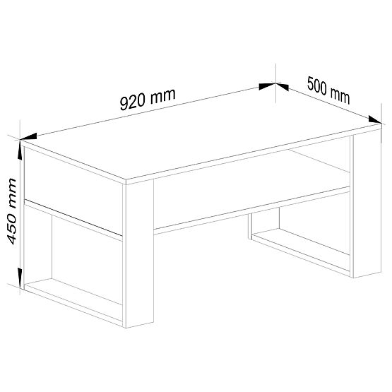 TABLE BASSE DOMI CHÊNE ARTISAN / NOIR