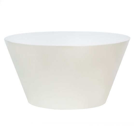 Table basse Eclipso, 60 cm, blanc crème, brillant