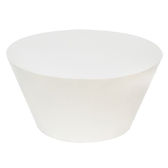Table basse Eclipso, 60 cm, blanc crème, brillant
