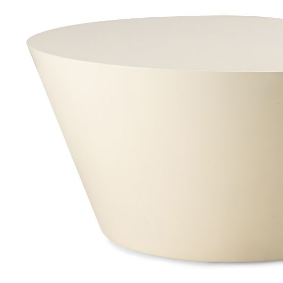 Table basse Eclipso, 60 cm, blanc crème, brillant