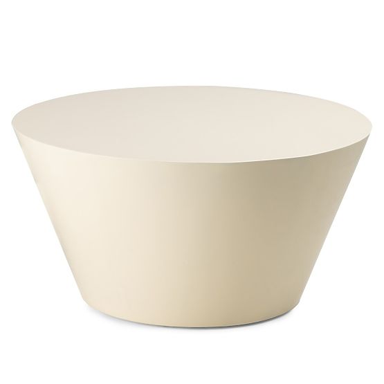 Table basse Eclipso, 60 cm, blanc crème, brillant