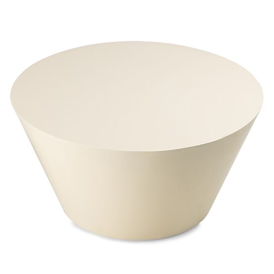 Table basse Eclipso, 60 cm, blanc crème, brillant