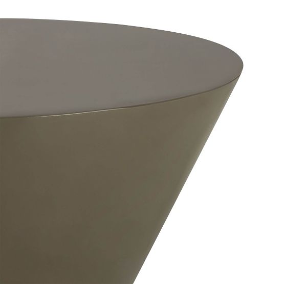 Table basse Eclipso, 80 cm, gris-vert, brillant