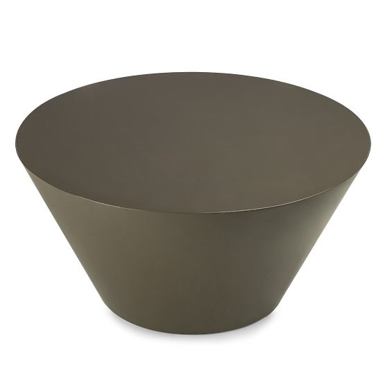 Table basse Eclipso, 80 cm, gris-vert, brillant