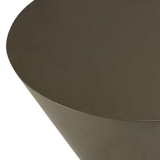 Table basse Eclipso, 80 cm, gris-vert, brillant