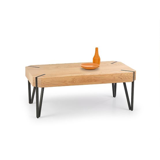 Table basse EMILY chêne doré / noir (1p=1pc)