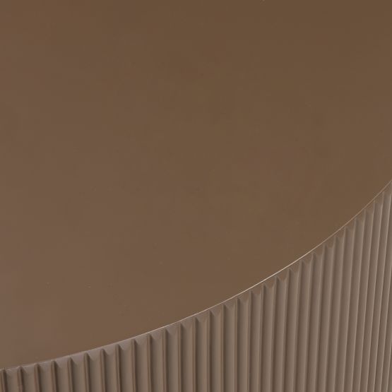 Table basse Ermanno, 90 cm, moka, rainuré