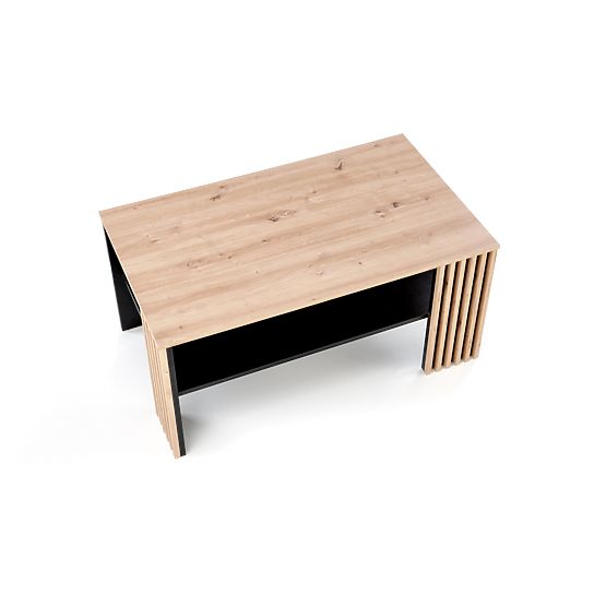 Table basse FEMINA chêne artisan/noir