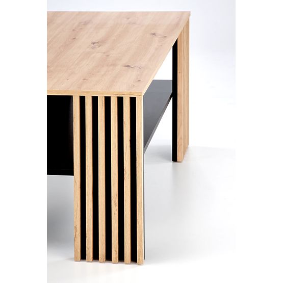 Table basse FEMINA chêne artisan/noir