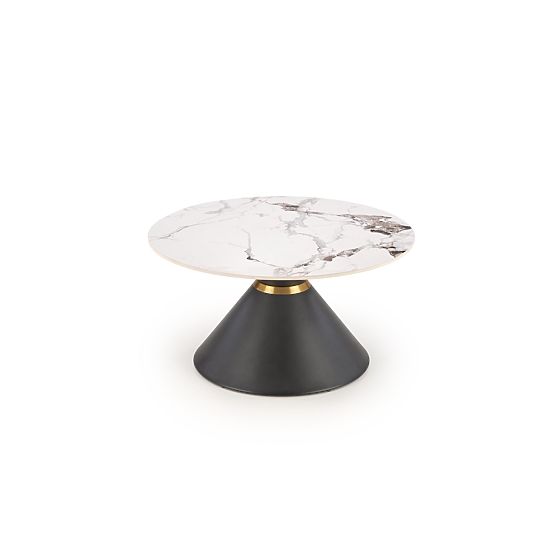 Table basse GORETTI marbre blanc / noir (2p=1ks)