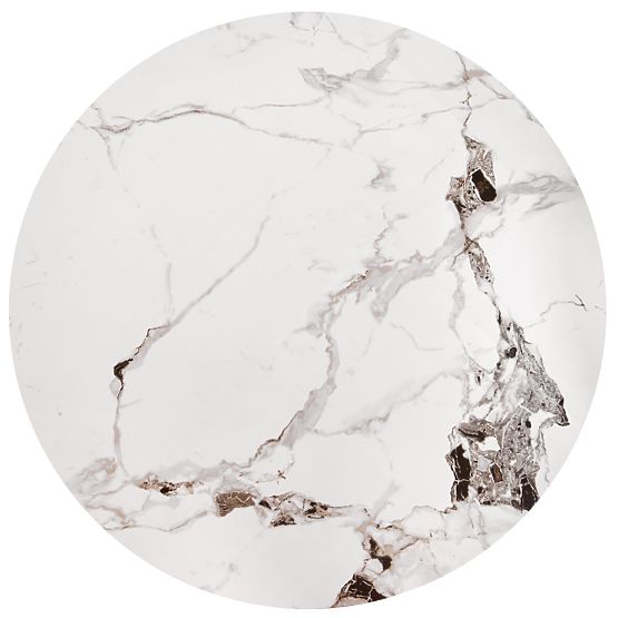 Table basse GORETTI marbre blanc / noir (2p=1ks)