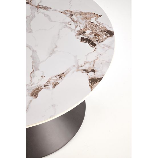 Table basse GORETTI marbre blanc / noir (2p=1ks)