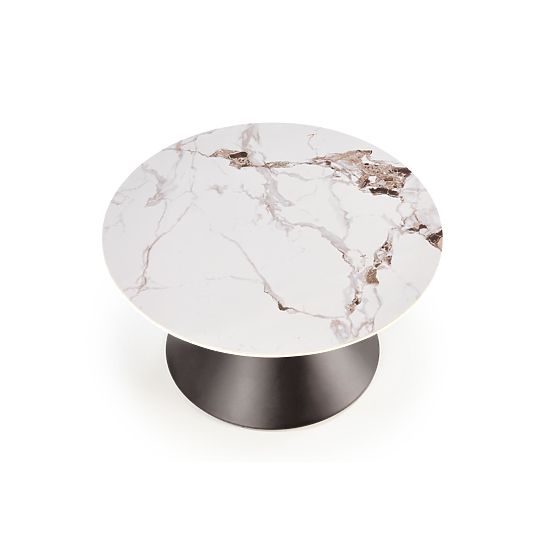 Table basse GORETTI marbre blanc / noir (2p=1ks)